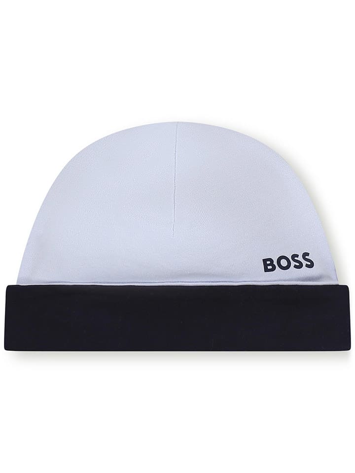 Hugo Boss Kids Czapka beanie w kolorze błękitno-granatowym rozmiar: 44 cm