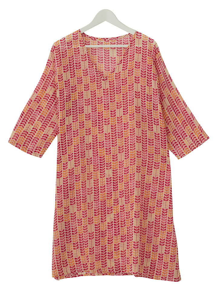 Overbeck and Friends Tunika "Jana" w kolorze czerwono-pomarańczowym rozmiar: M/L