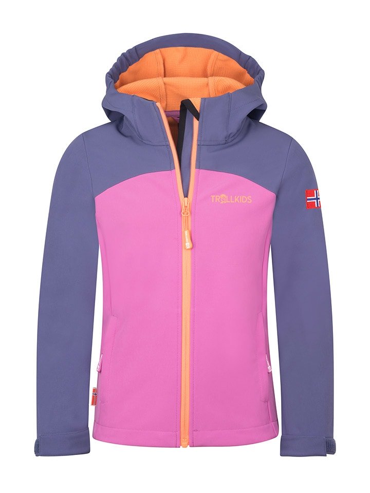 Trollkids Kurtka softshellowa "Kristiansand" w kolorze różowo-fioletowym rozmiar: 176