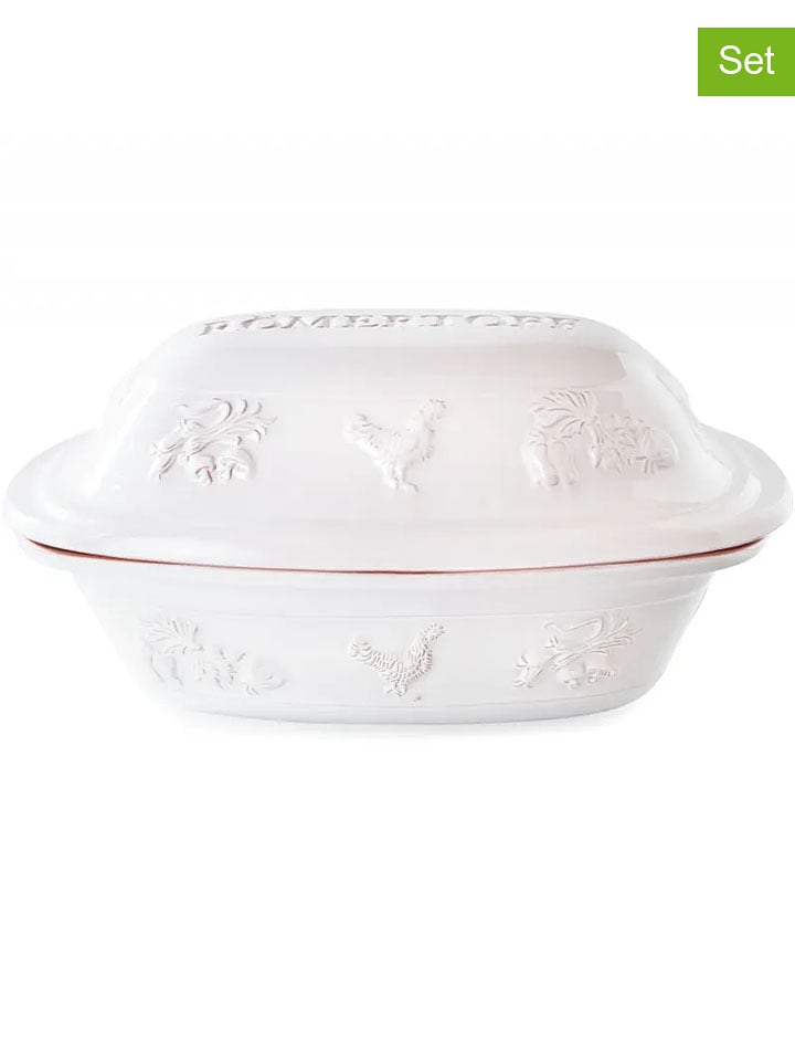 Römertopf 2-częściowy zestaw "Rustico" w kolorze białym - 5 l rozmiar: onesize