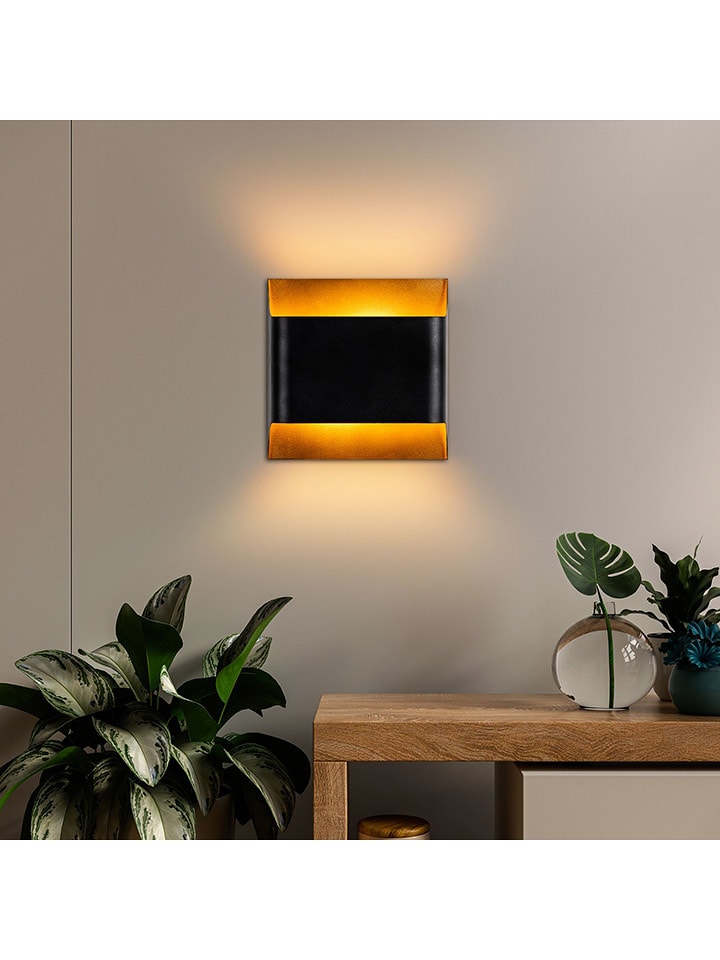 Opviq Lampa ścienna "Bera" w kolorze złoto-czarnym - 25 x 25 cm rozmiar: onesize