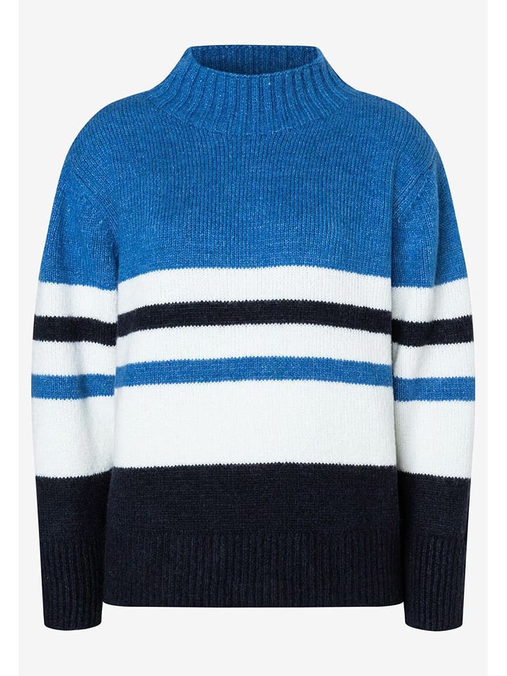 More & More Sweter w kolorze niebiesko-biało-czarnym rozmiar: 40