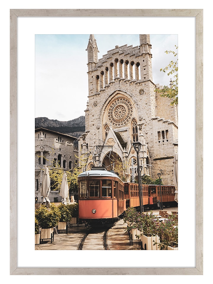 Ars Longa Druk artystyczny "Tram on Mallorca" w ramce - 70 x 50 cm rozmiar: onesize