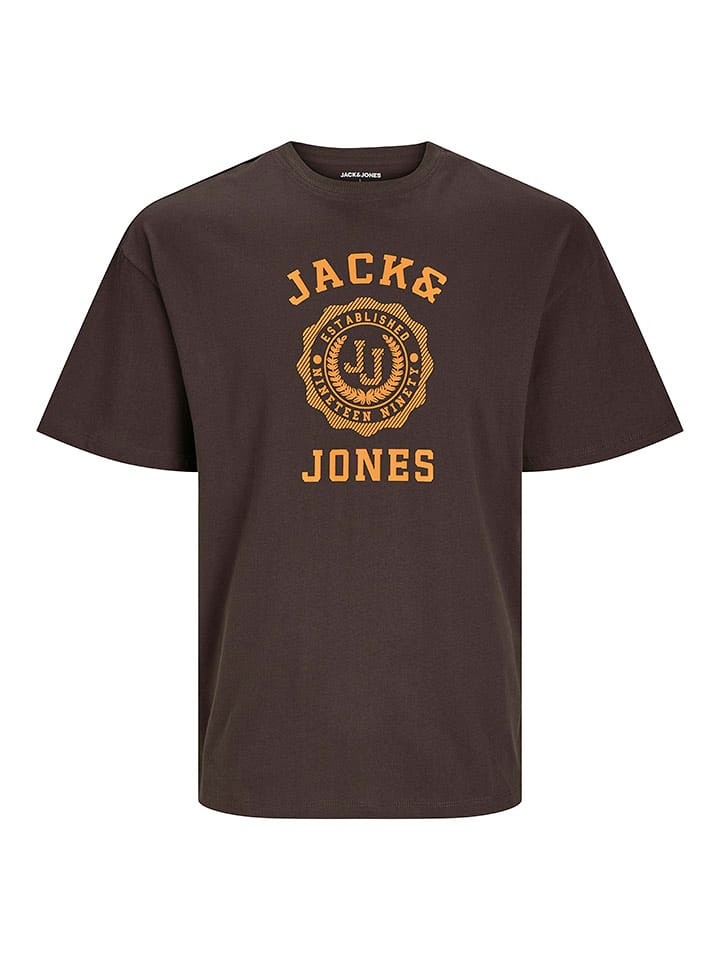 Jack & Jones Koszulka "Victo" w kolorze brązowym rozmiar: M