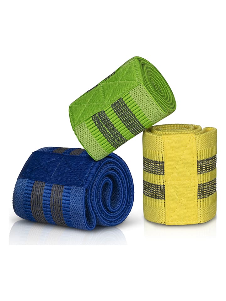 Lifa Living Taśmy (3 szt.) w kolorze niebiesko-zielono-żółtym do ćwiczeń rozmiar: onesize