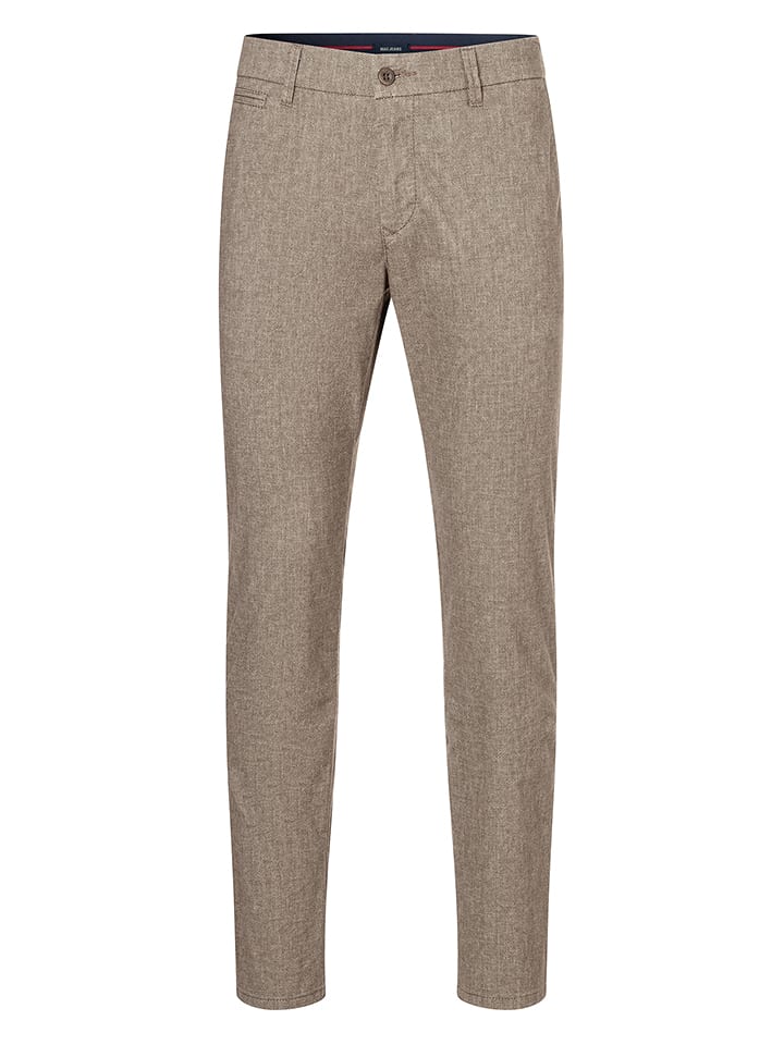 MAC Spodnie chino "Lennox" w kolorze jasnobrązowym rozmiar: W32/L32