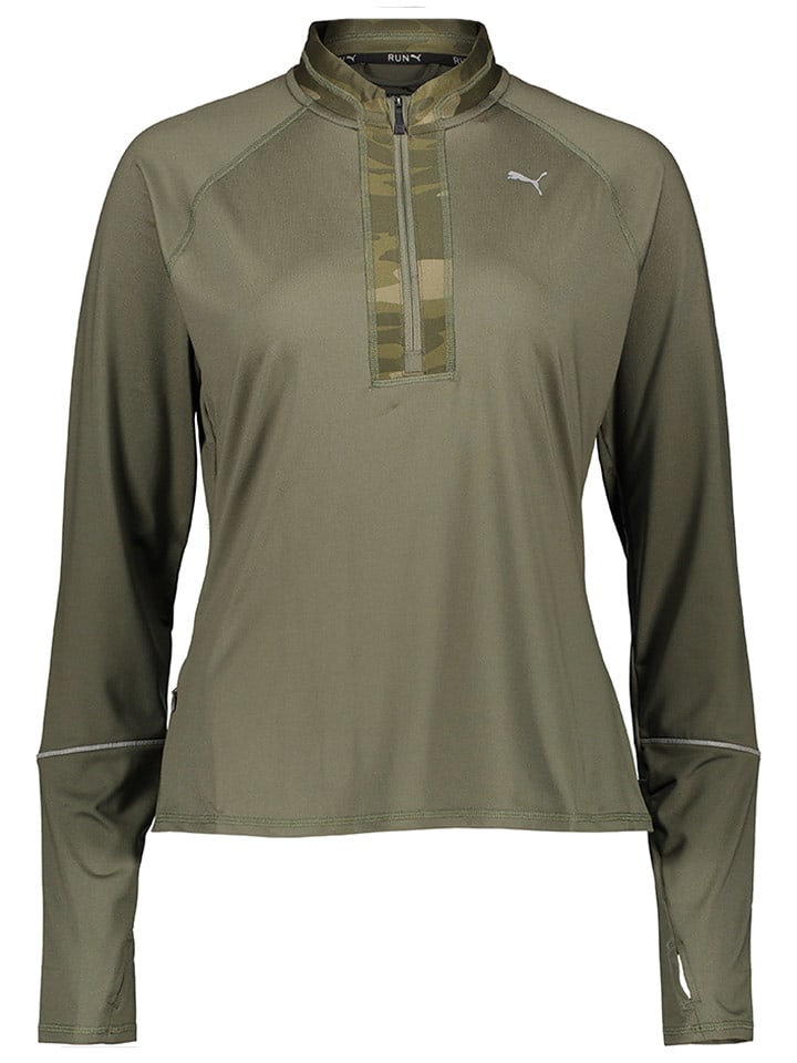 Puma Kurtka funkcyjna "Run Graphic Knit" w kolorze khaki rozmiar: M