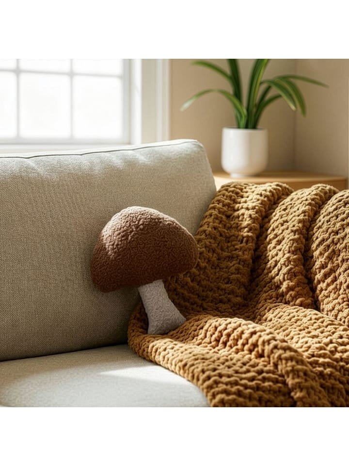 Wallity Poduszka w kolorze brązowo-białym - 26 x 22 cm rozmiar: onesize