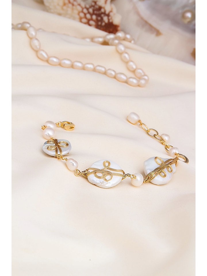 Pierres delicates Bransoletka w kolorze białym z perłami rozmiar: onesize