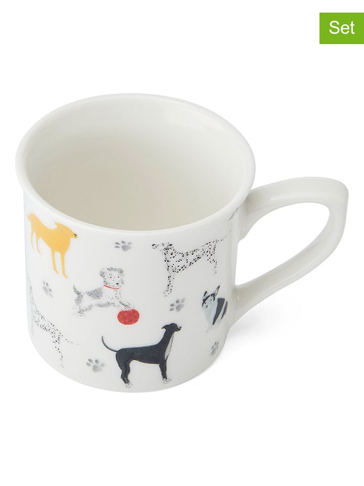 Mikasa Kubki (2 szt.) w kolorze białym ze wzorem do kawy - 300 ml rozmiar: onesize