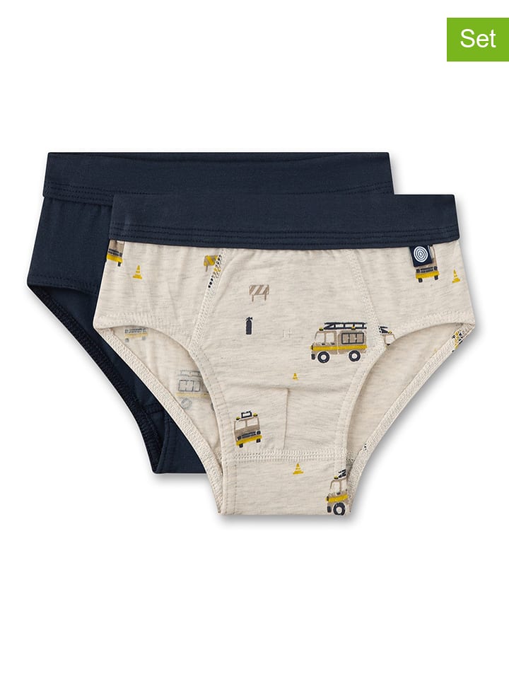 Sanetta Slipki (2 pary) w kolorze beżowym i granatowym rozmiar: 116