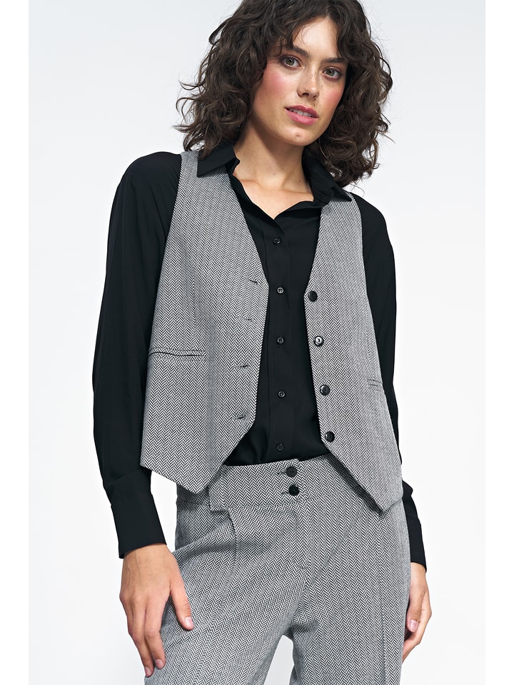 Nife Kamizelka w kolorze czarno-białym rozmiar: 38