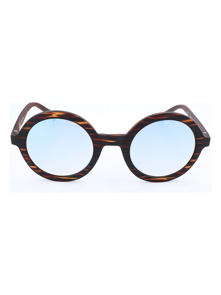 adidas Damskie okulary przeciwsłoneczne w kolorze brązowo-żółto-błękitnym rozmiar: 49