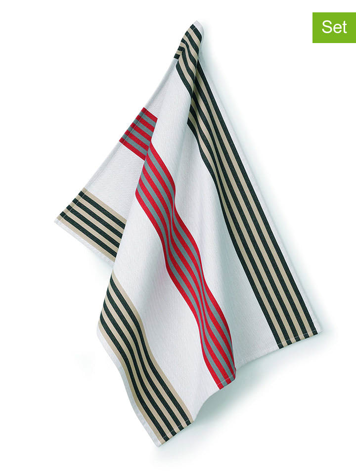 Kela Ścierka kuchenna (2 szt.) w kolorze białym ze wzorem - (D)70 x (S)50 cm rozmiar: onesize