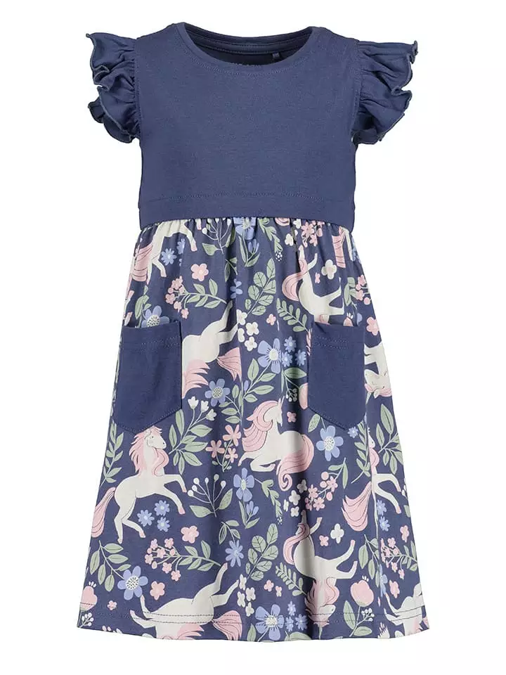 Blue Seven Sukienka w kolorze granatowym ze wzorem rozmiar: 92