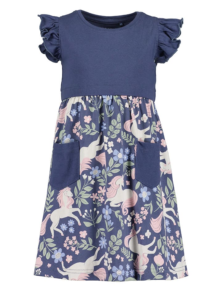 Blue Seven Sukienka w kolorze granatowym ze wzorem rozmiar: 92