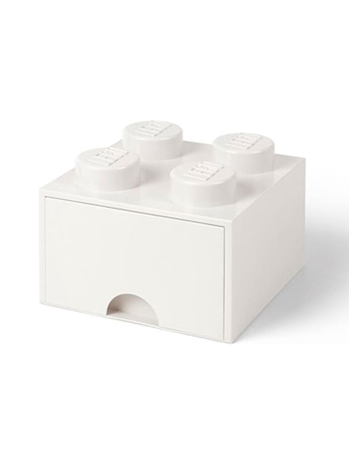 LEGO Pojemnik "Brick 4" w kolorze białym z szufladami - 15,8 x 11,3 x 15,8 cm rozmiar: onesize