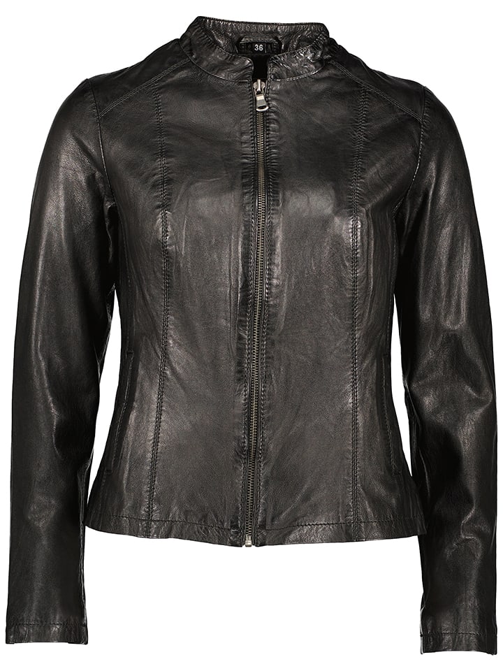 7eleven Skórzana kurtka "Leika" w kolorze czarnym rozmiar: 46