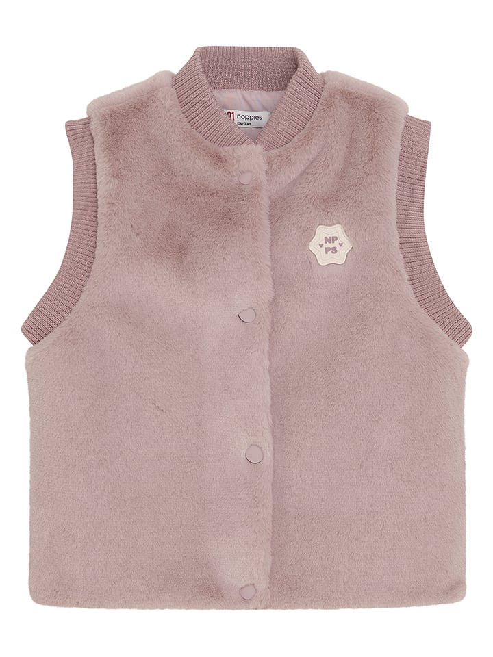 Noppies Kamizelka w kolorze fioletowym ze sztucznego futerka rozmiar: 116