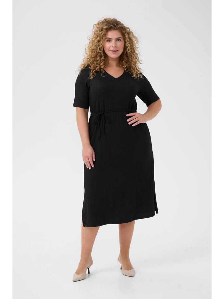KAFFE curve Sukienka "Civena" w kolorze czarnym rozmiar: L