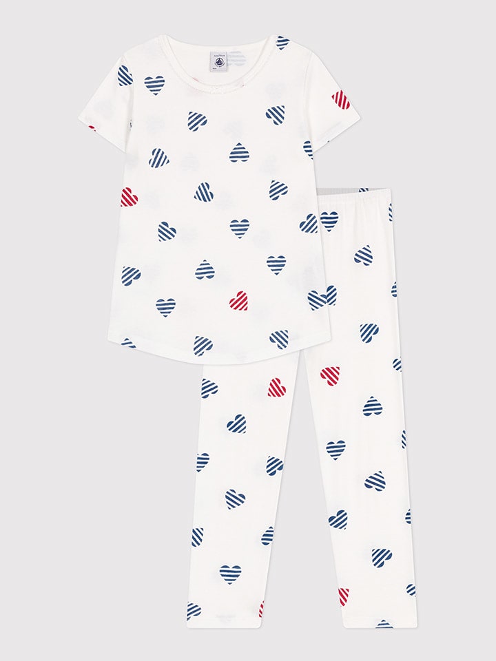 PETIT BATEAU Piżama w kolorze białym rozmiar: 86