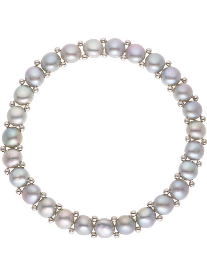 Pearline Bransoletka perłowa w kolorze szarym rozmiar: onesize