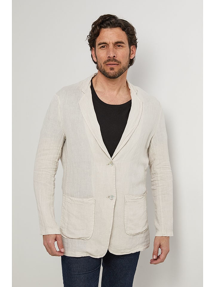 Lin Passion Lniana marynarka w kolorze beżowym rozmiar: M/L