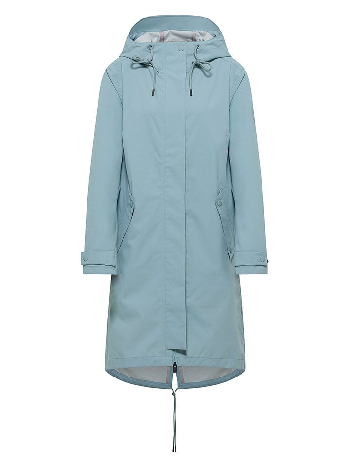 ELBSAND Płaszcz przeciwdeszczowy "Yunea" w kolorze błękitnym rozmiar: L
