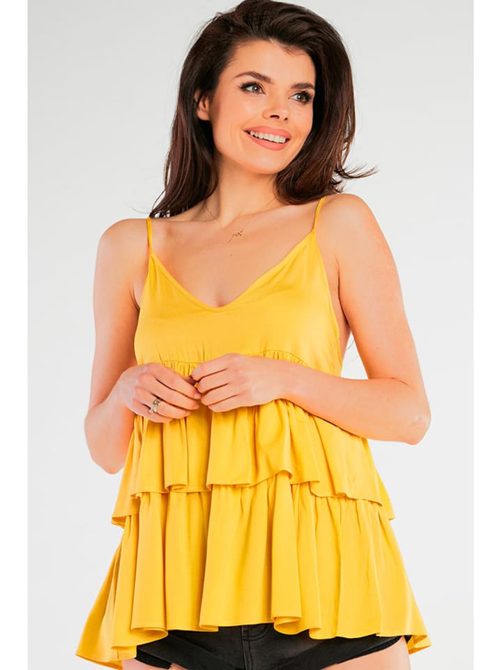 Awama Top w kolorze żółtym rozmiar: S/M