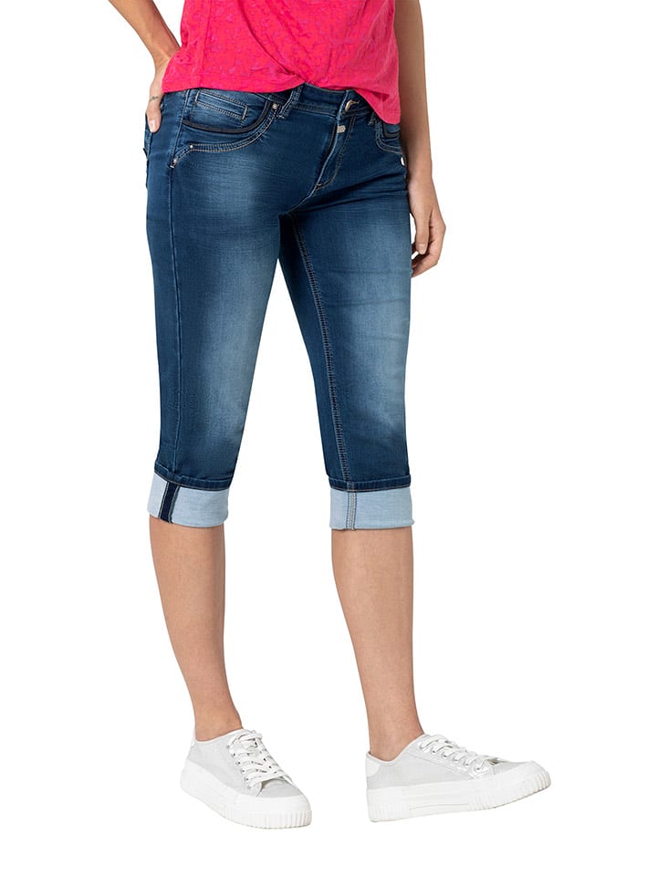 Timezone Rybaczki dżinsowe "Tali" w kolorze granatowym rozmiar: W33