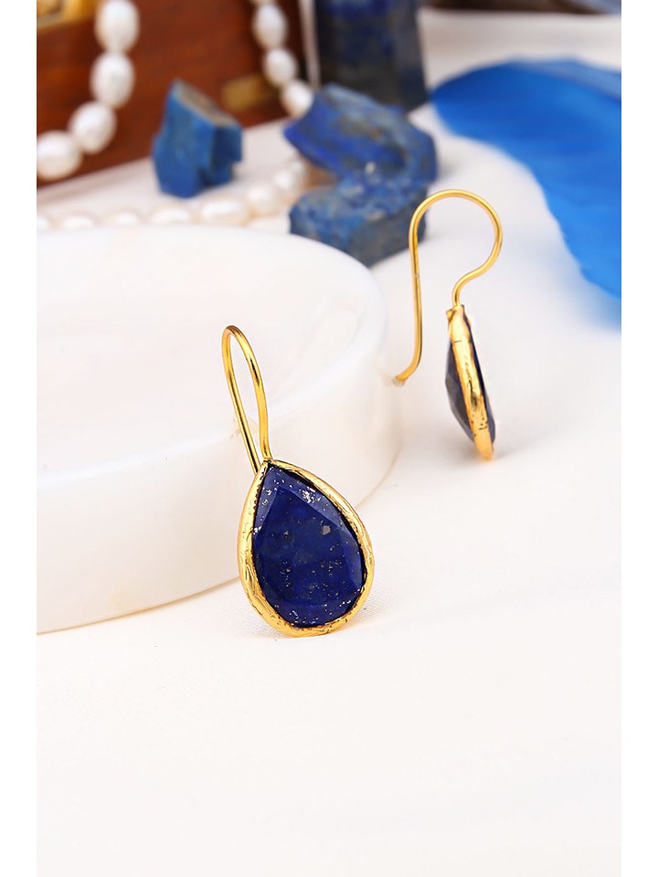 Pierres delicates Pozłacane kolczyki z lapis lazuli rozmiar: onesize