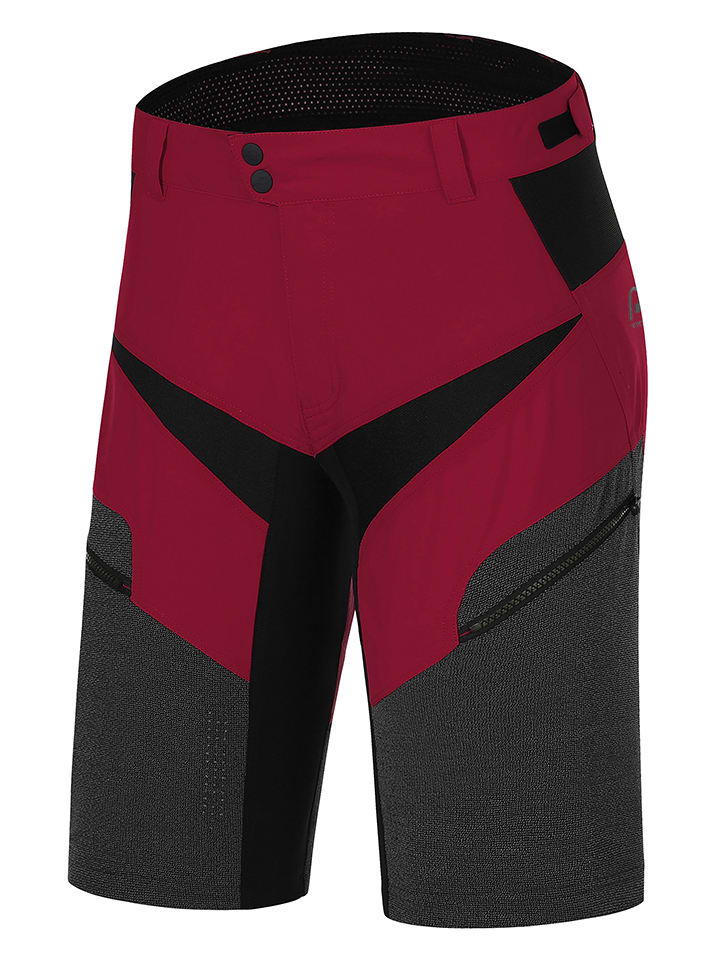 Protective Szorty kolarskie "Life is Wild" w kolorze bordowo-czarnym rozmiar: M