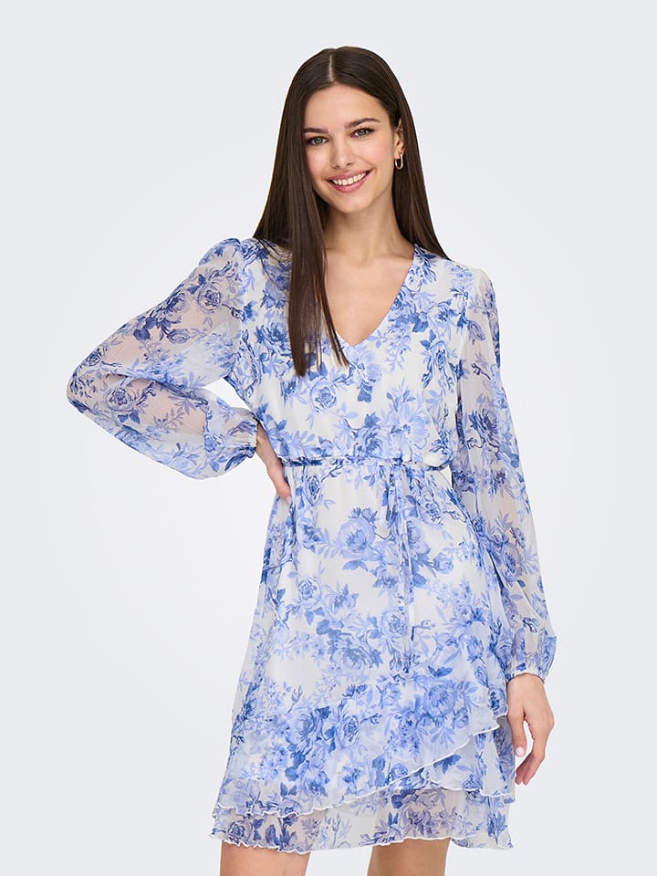 ONLY Sukienka w kolorze biało-błękitnym rozmiar: S