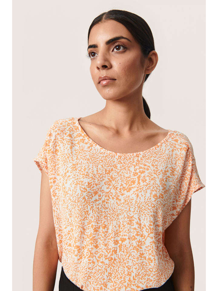 Soaked in Luxury Bluzka w kolorze brzoskwiniowym rozmiar: XL