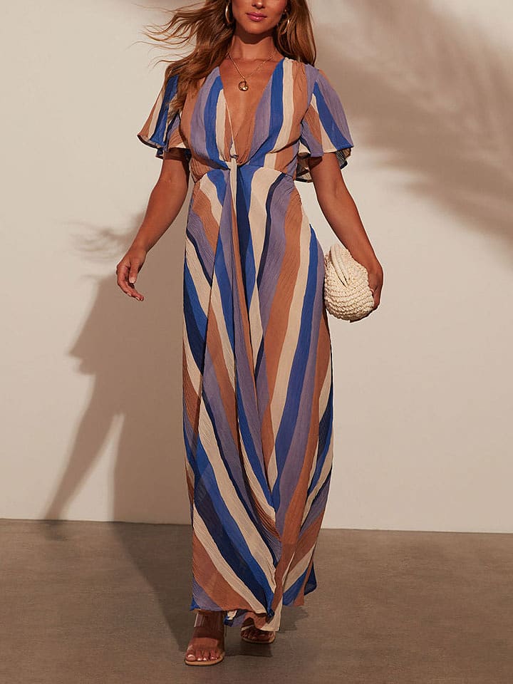 LA Angels Sukienka w kolorze niebiesko-karmelowym rozmiar: S