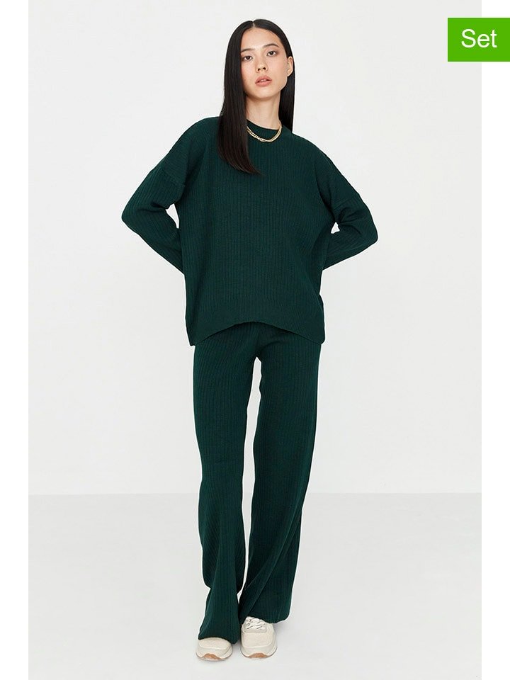 trendyol 2-częściowy zestaw w kolorze ciemnozielonym rozmiar: L