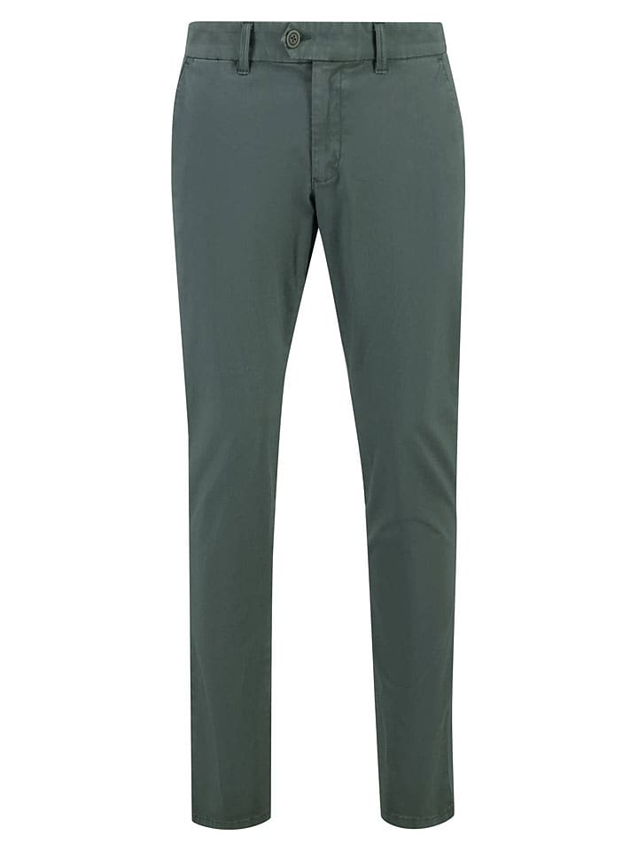 FYNCH-HATTON Spodnie chino w kolorze zielonym rozmiar: W36/L32