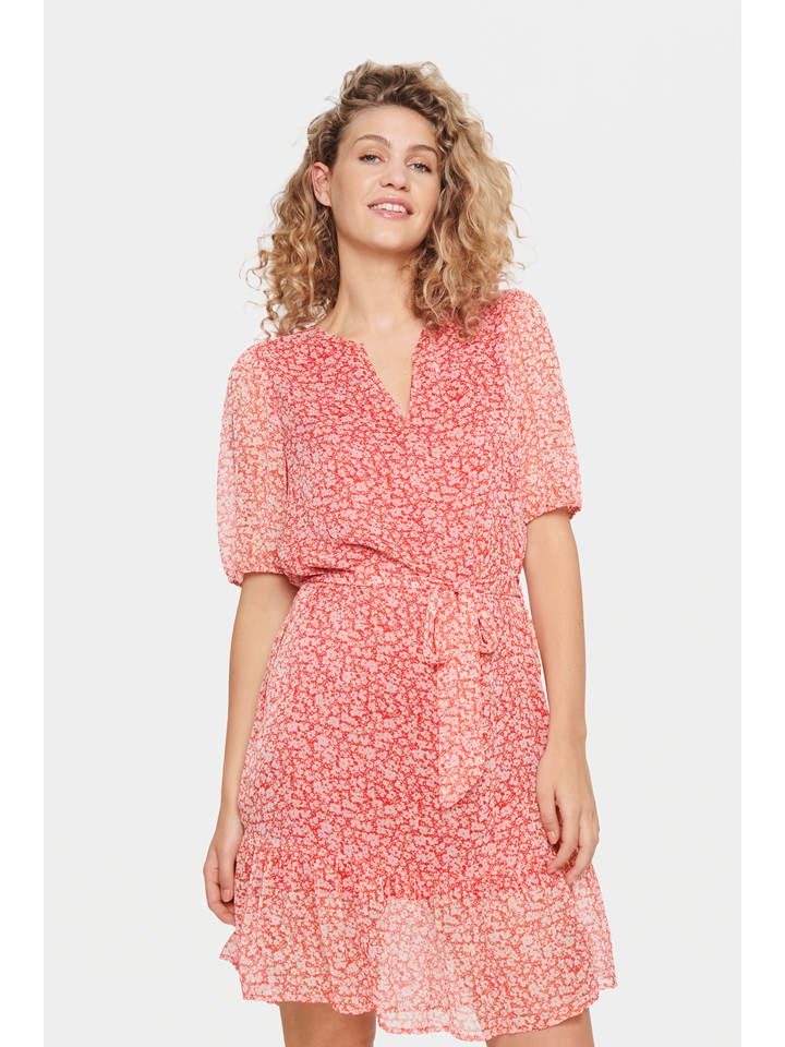 SAINT TROPEZ Sukienka "Saint Tropez" w kolorze czerwonym rozmiar: XL