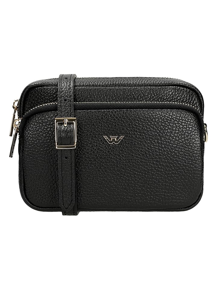Wojas Skórzana torebka w kolorze czarnym - 18 x 13 x 6,5 cm rozmiar: onesize