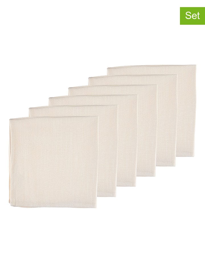 Björn Serwetki (6 szt.) w kolorze kremowym - 40 x 40 cm rozmiar: onesize
