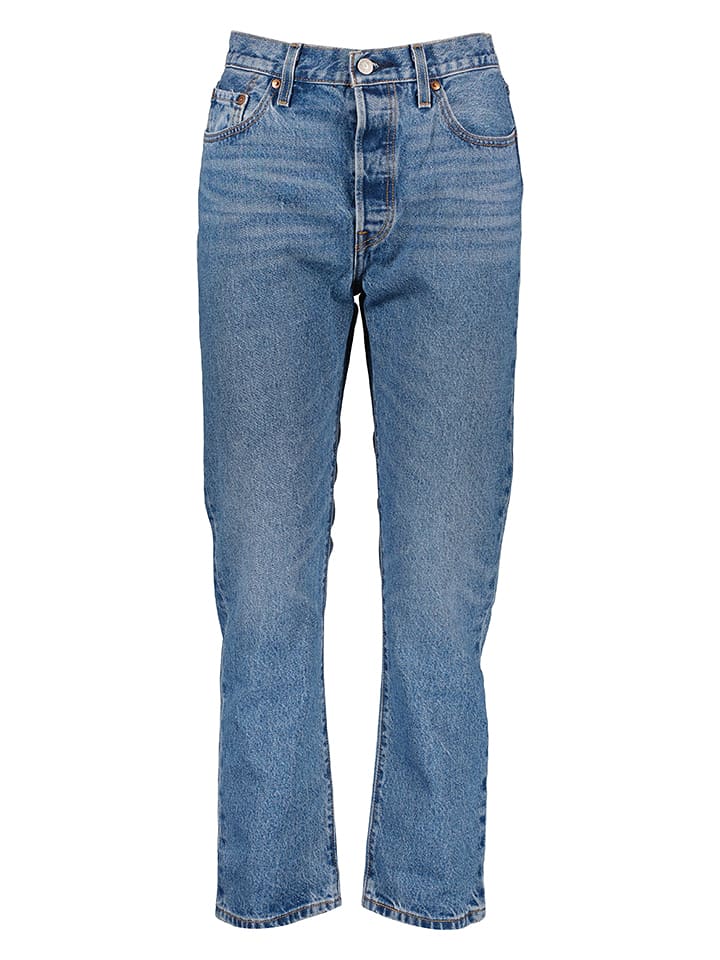 Levi's Dżinsy "501® Crop" - Regular fit - w kolorze niebieskim rozmiar: W29/L26