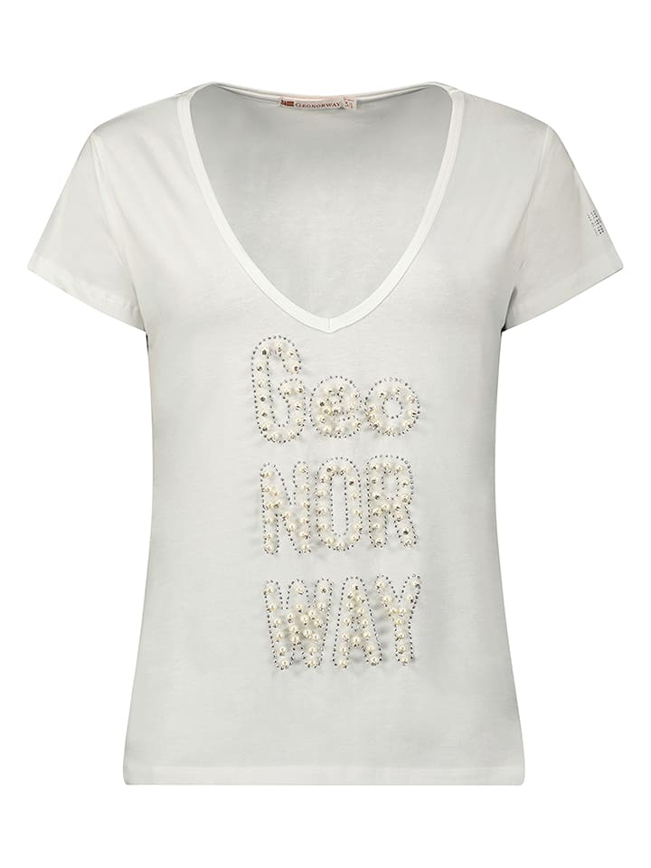 Geographical Norway Koszulka "Jaelle" w kolorze białym rozmiar: M