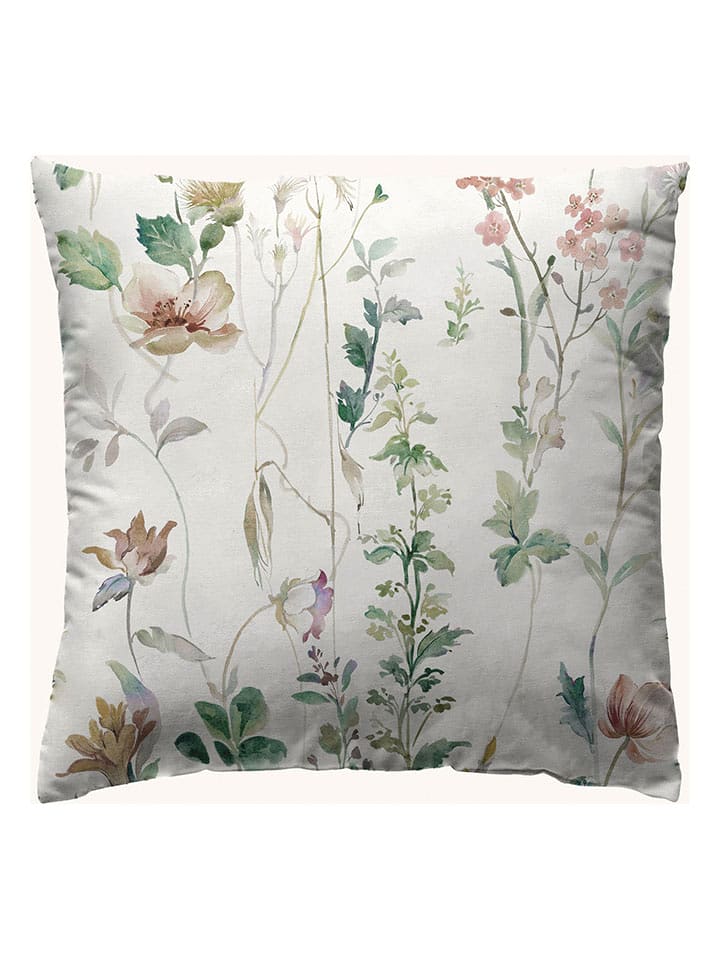 ethere Perkalowa poszewka "Amaya" w kolorze białym ze wzorem rozmiar: 65x65 cm