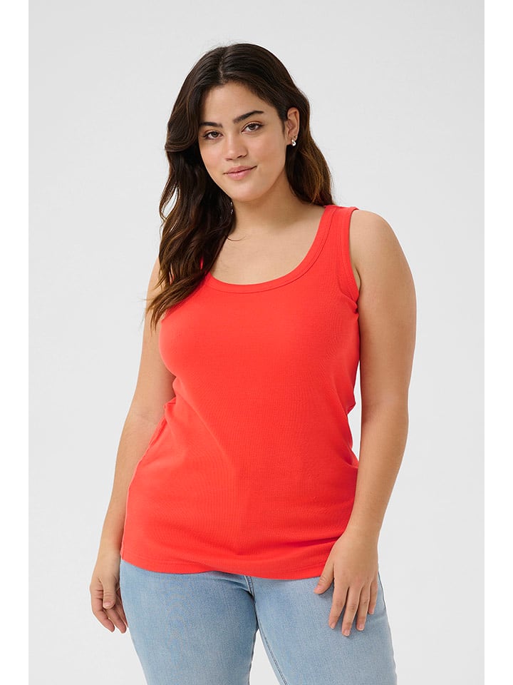 Kaffe Top w kolorze czerwonym rozmiar: L