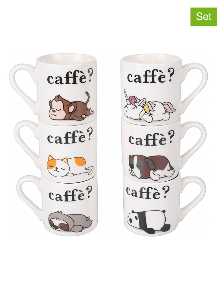 Villa d´Este Filiżanki (6 szt.) w kolorze białym do espresso - 90 ml rozmiar: onesize