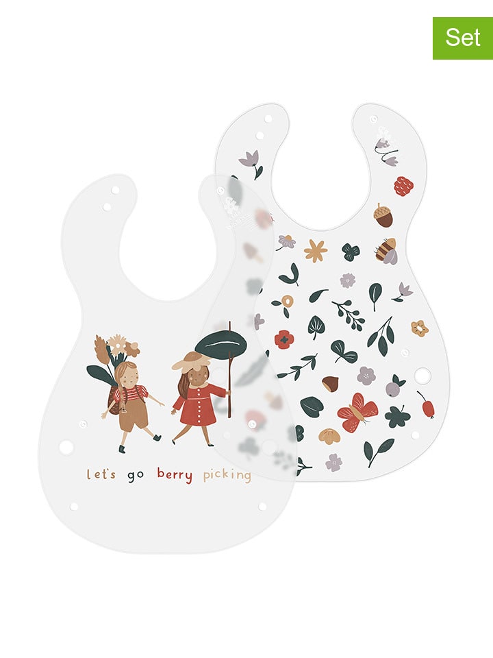 Sebra Śliniaczki (2 szt.) w kolorze białym rozmiar: onesize