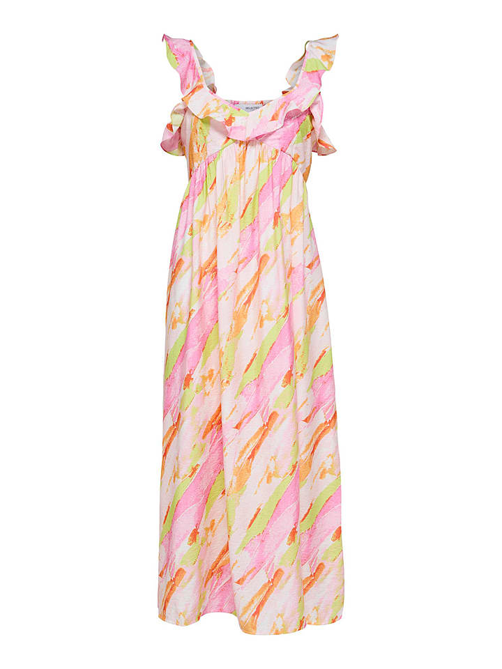 SELECTED FEMME Sukienka w kolorze jasnoróżowo-żółtym rozmiar: 38