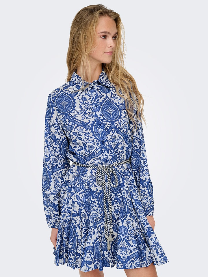 ONLY Sukienka w kolorze niebiesko-białym rozmiar: XS