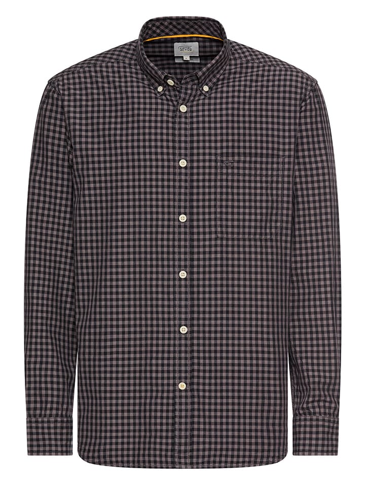 Camel Active Koszula - Regular fit - w kolorze fioletowo-czarnym rozmiar: M