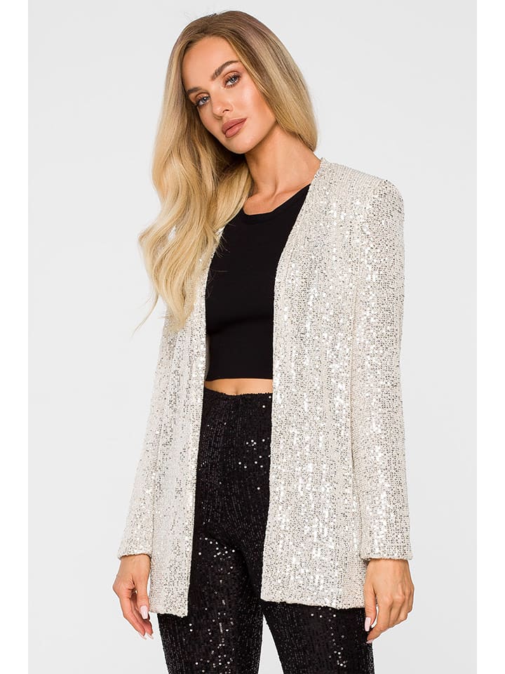 made of emotion Blezer w kolorze szampańskim rozmiar: S